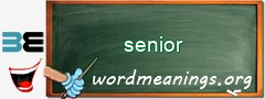 WordMeaning blackboard for senior